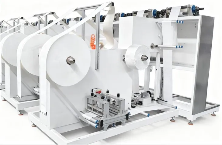 Ligne de production de lingettes humides à alimentation automatique